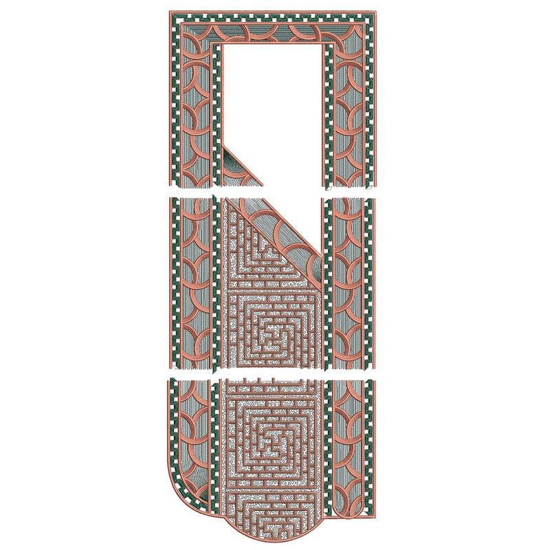 African Agbada Men's Neck Embroidery Design