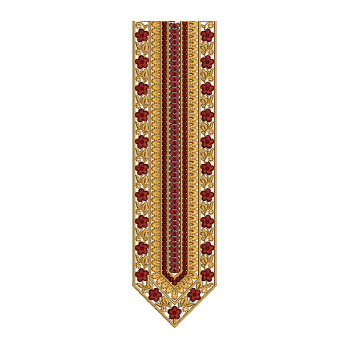 African Agbada Men's Neck Embroidery Design