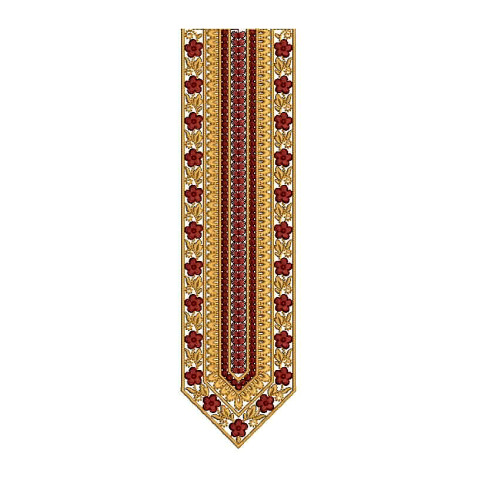 African Agbada Men's Neck Embroidery Design