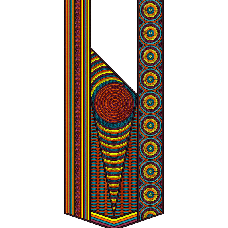 African Man Embroidery Design
