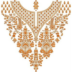 African Mens Neck Embroidery Design 24612