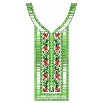 Vida Neck Embroidery Design