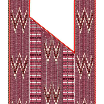 Pink Agbada Mens Neck Embroidery Design