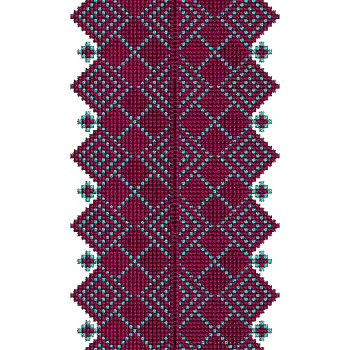 Traditional Geometric Diamond Band Embroidery Design