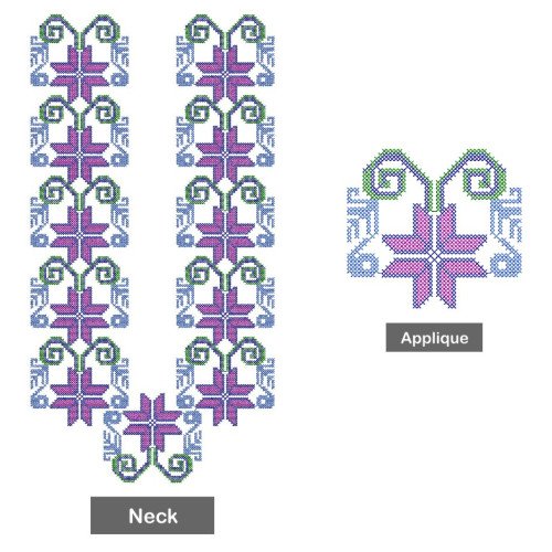 Russian Style Mens Neck Embroidery Design 25687