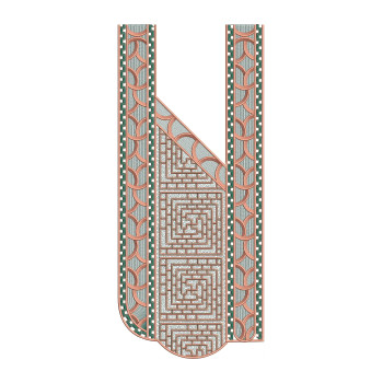 African Agbada Men's Neck Embroidery Design