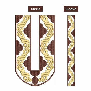 Beautiful Mens Neck Embroidery Design 16418
