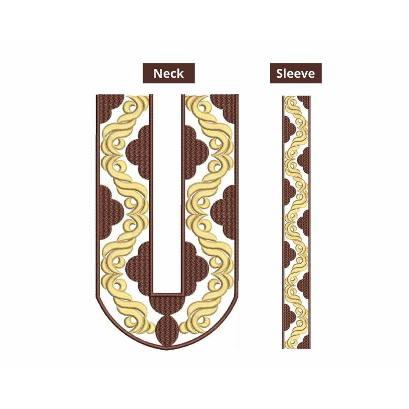 Beautiful Mens Neck Embroidery Design 16418