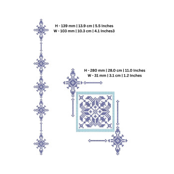 Geometric Cross Stitch Embroidery Design