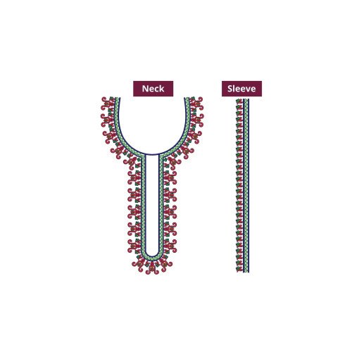 Kenya African Caftan Men's Neck Embroidery Design 21494