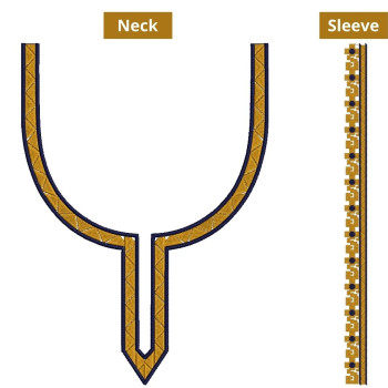 Men's Kurta Neck Embroidery Design 19630