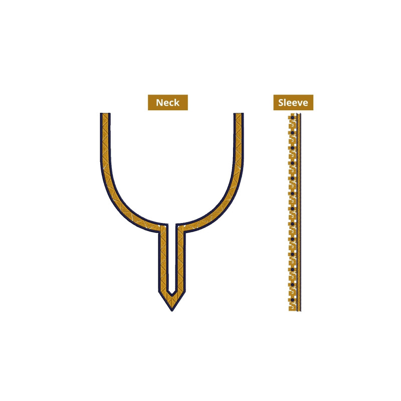 Men's Kurta Neck Embroidery Design 19630