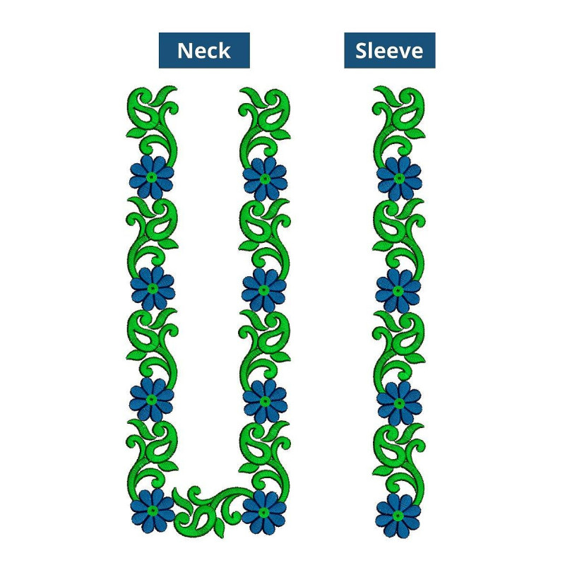 Mens Neck Embroidery Design 10939