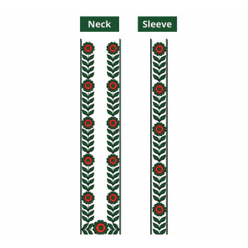 Mens Neck Embroidery Design 10943