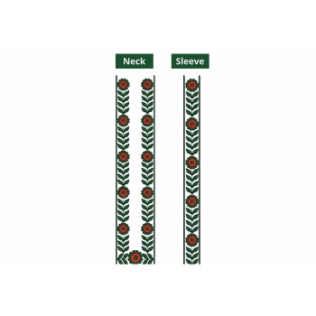 Mens Neck Embroidery Design 10943