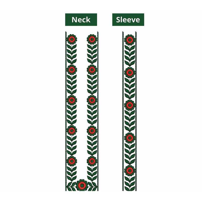 Mens Neck Embroidery Design 10943