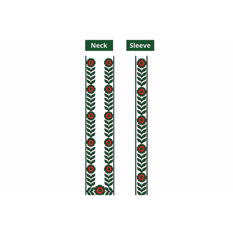 Mens Neck Embroidery Design 10943