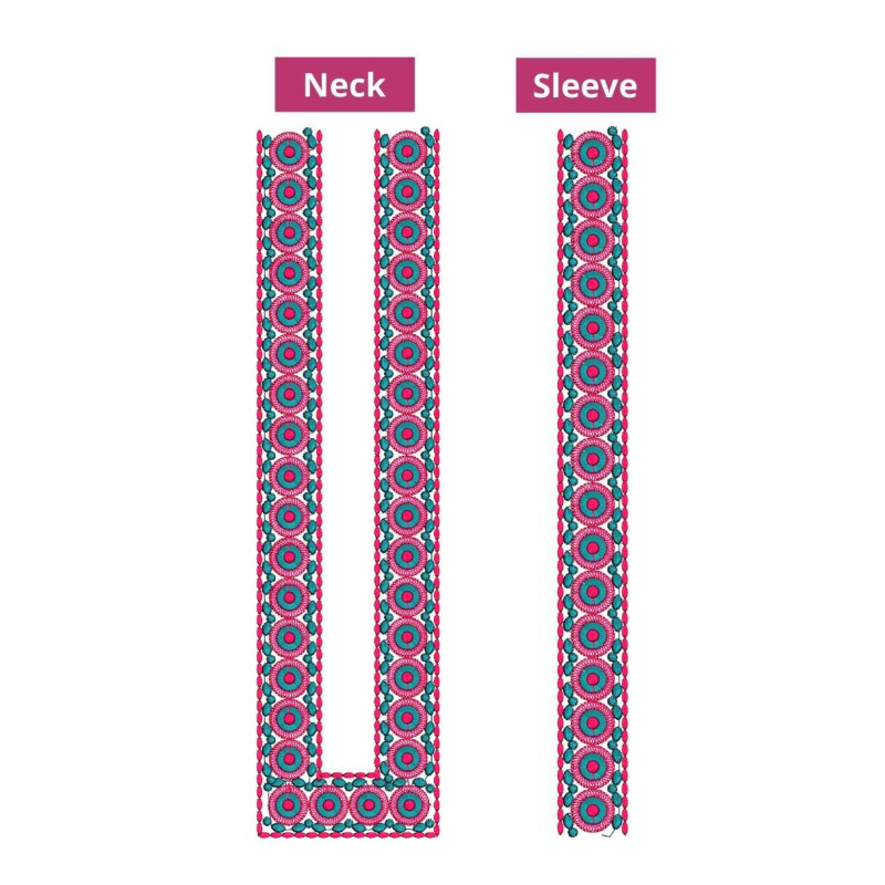 Mens Neck Embroidery Design 10944