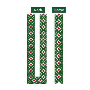 Mens Neck Embroidery Design 10946