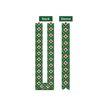 Mens Neck Embroidery Design 10946