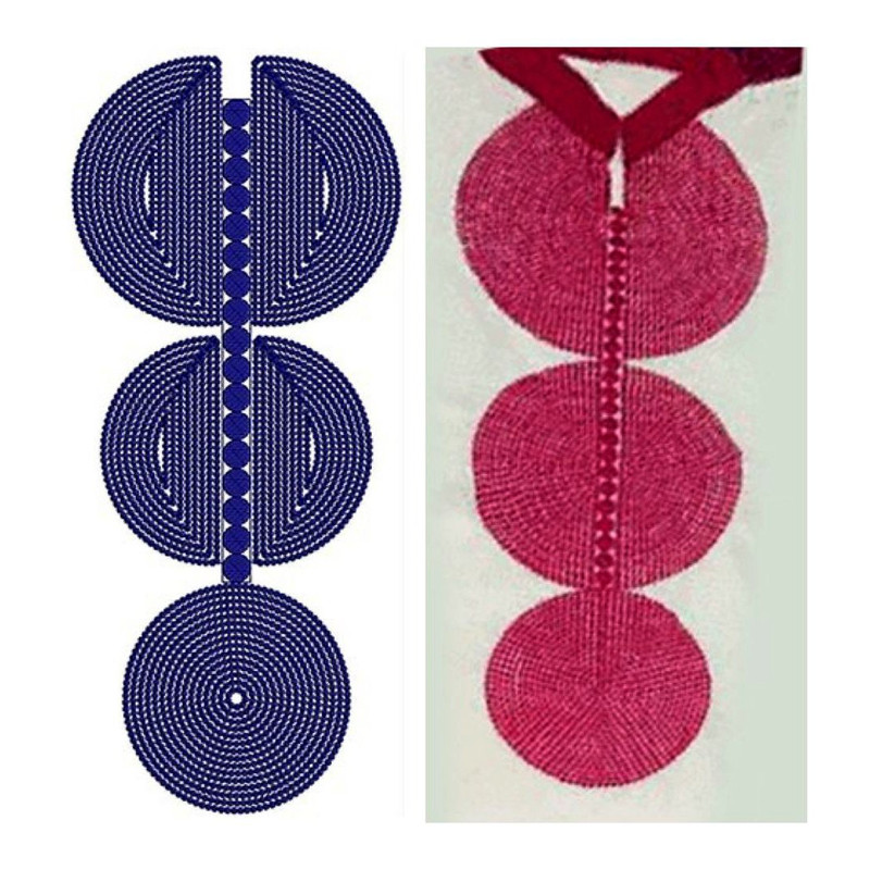 Men's Kurta Neck Embroidery Design 19753