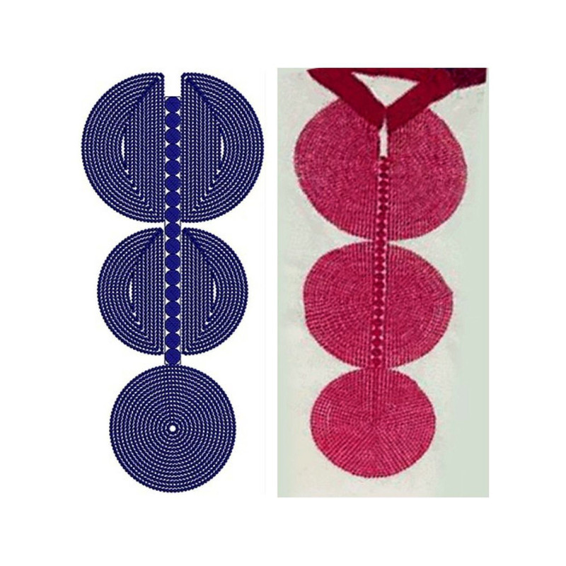 Men's Kurta Neck Embroidery Design 19753