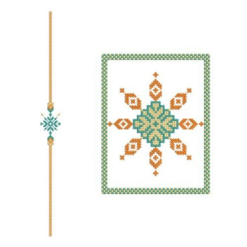 Traditional Neck Cross-Stitch Embroidery Design