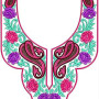 Paisley Flat Neck Embroidery