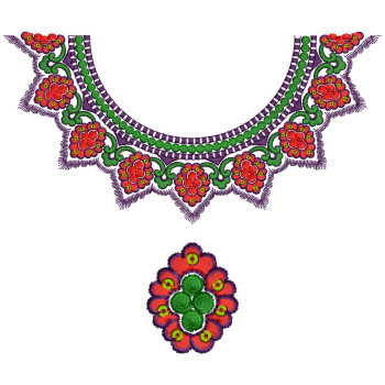 10020 Neck Embroidery Design