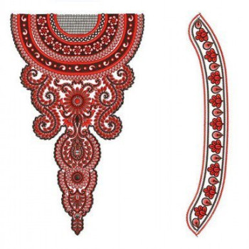 10023 Neck Embroidery Design