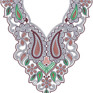 10092 Neck Embroidery Design