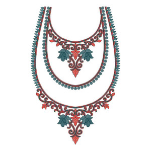 10098 Neck Embroidery Design