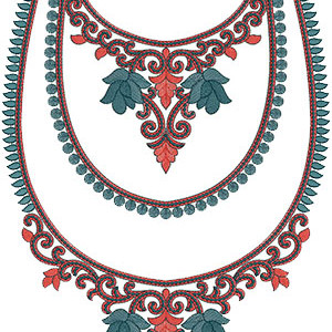 10098 Neck Embroidery Design