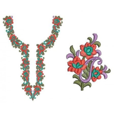 Neck Embroidery Design