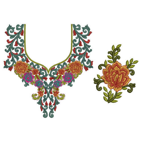 Neck Embroidery Design