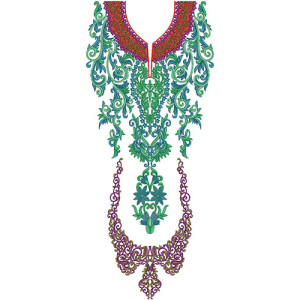 10173 Neck Embroidery Design