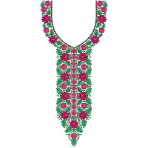 10174 Neck Embroidery Design