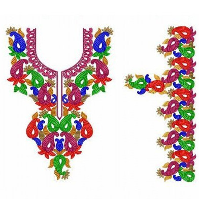 10231 Neck Embroidery Design