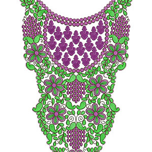 10256 Neck Embroidery Design