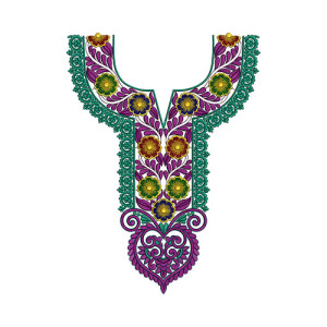 10387 Neck Embroidery Design