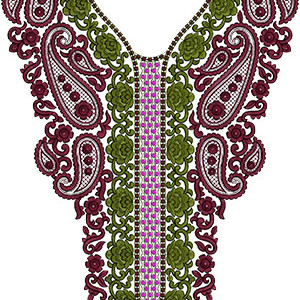 10389 Neck Embroidery Design