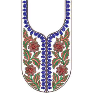 10431 Neck Embroidery Design