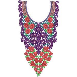 Neck Embroidery Design 10946