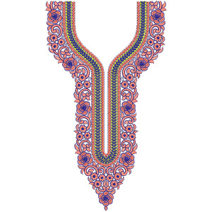 Neck Embroidery Design 11018