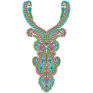 11184 Neck Embroidery Design