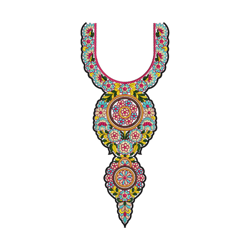 Neck Embroidery Designs Salwar Kameez 113