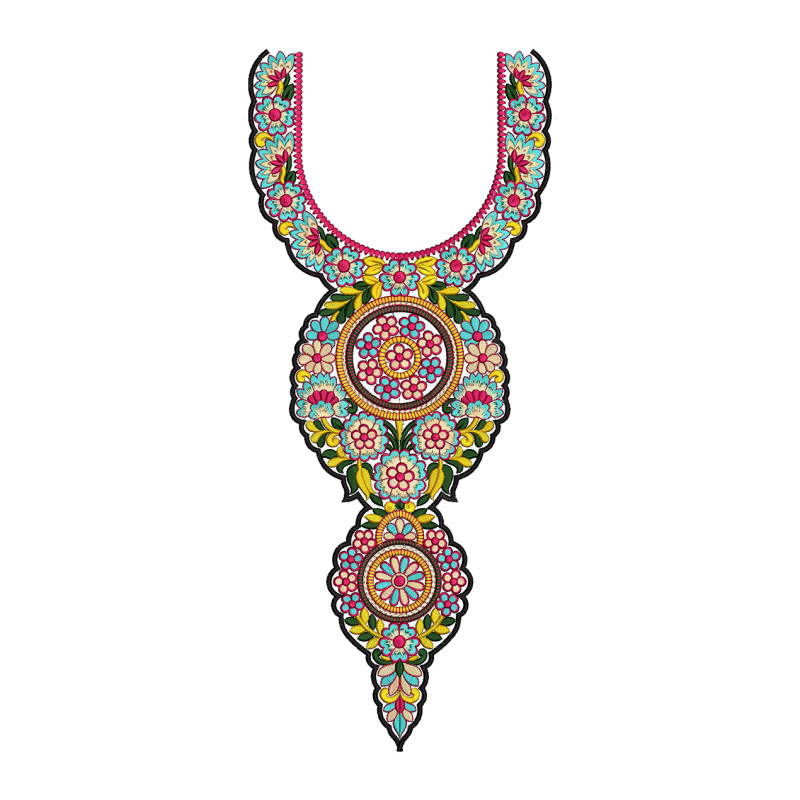 Neck Embroidery Designs Salwar Kameez 113