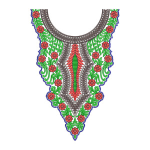 11555 Neck Embroidery Design