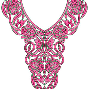 11557 Neck Embroidery Design