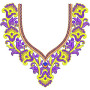 Embroidery Peplum Top Neck Embroidery Design